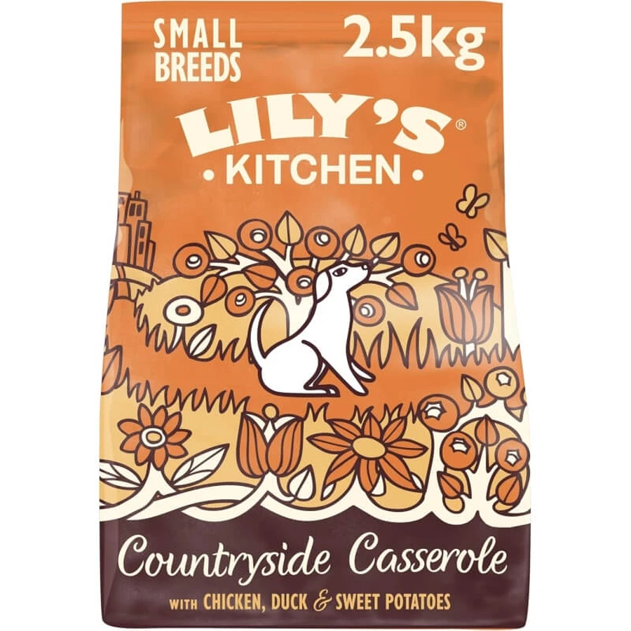 Lily's Kitchen – potrawa wiejska dla psów małych ras z kurczakiem, kaczką i słodkimi ziemniakami – sucha karma dla psów, 2,5 kg: ceny i cechy