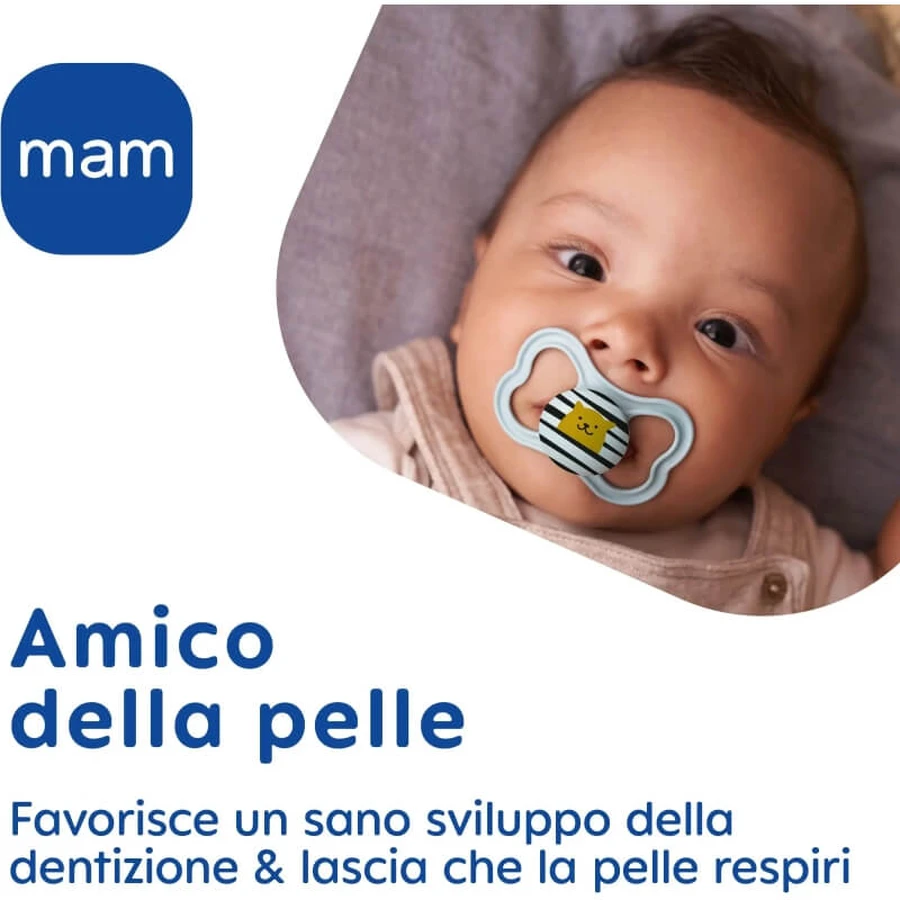 Mam Air 2-6 mois - Lot de 2 tétines en silicone - Rose