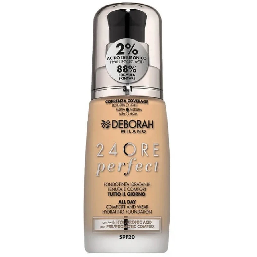 Deborah 24ore perfect spf 20 - fondotinta fluido - n. 3,1 light gold