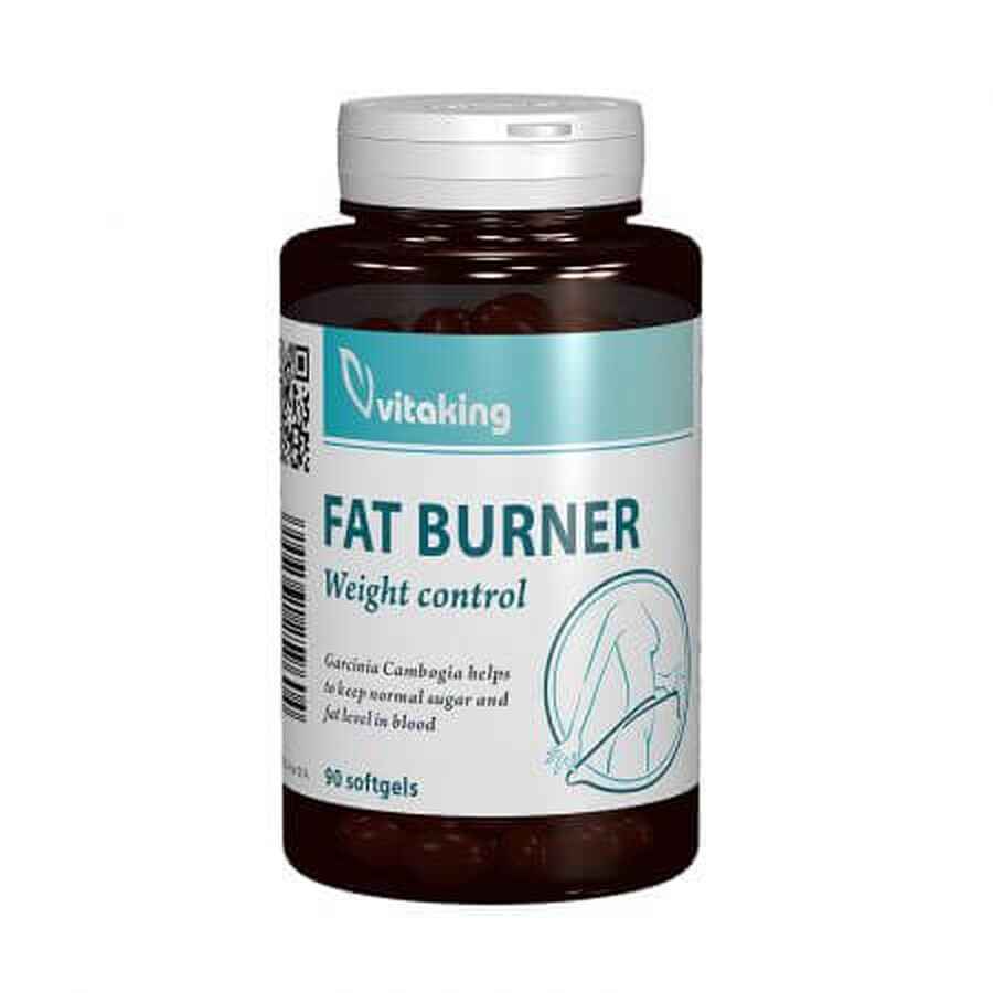 Fat burner cu CLA si Garcinia Cambogia, 90 capsule moi, VitaKing