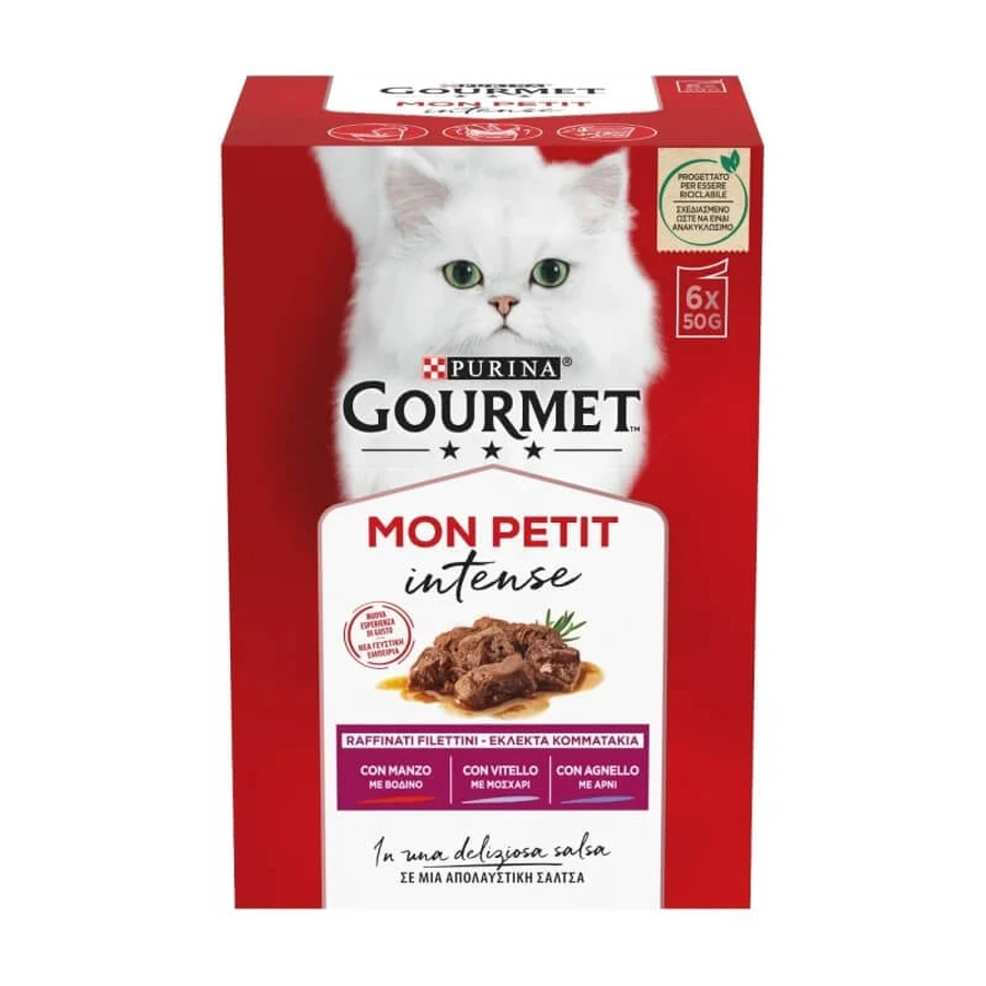 Purina Gourmet Mon Petit Mieszanka mięs – kompletna karma dla kotów, 6 x 50 g: ceny i cechy
