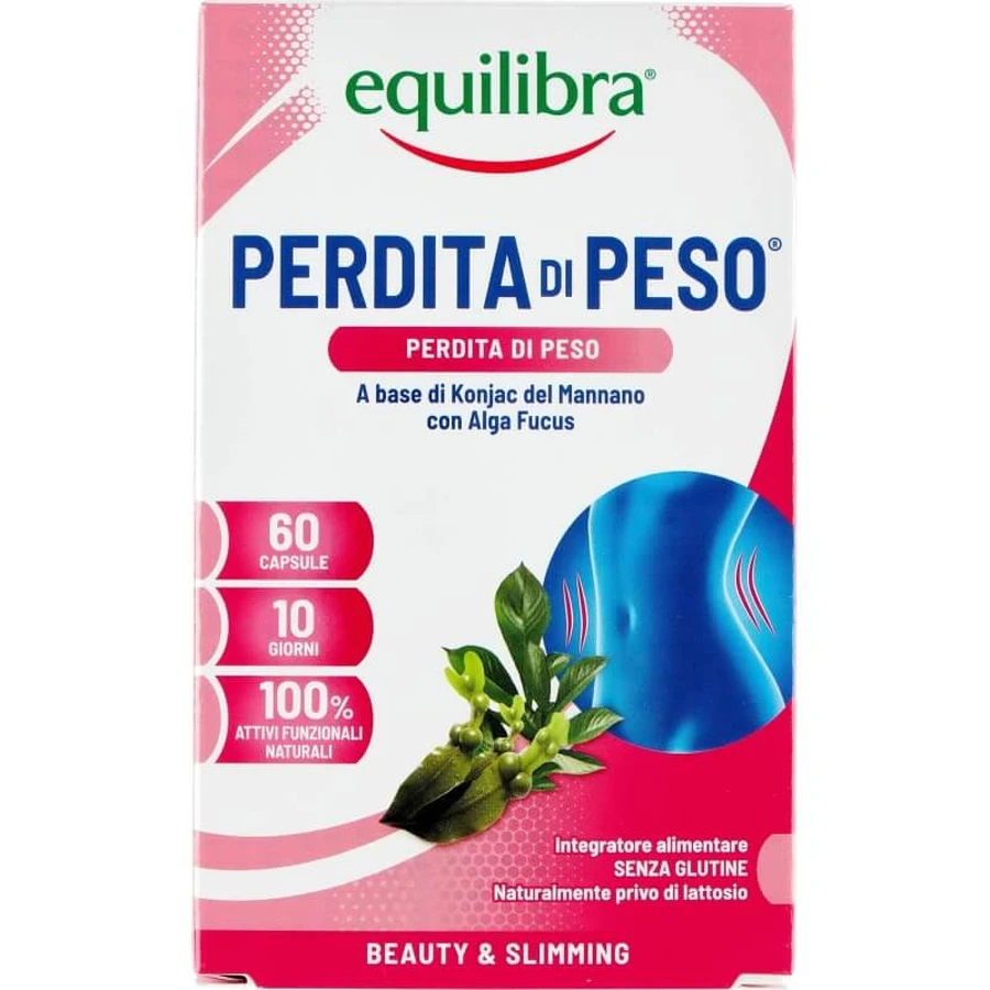 Equilibra pentru slăbit, 60 de capsule – supliment alimentar pe bază de fibre de konjac și alge fucus