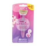 Wilkinson My Intuition Xtreme3 Comfort Cherry Blossom - razor with 3 flexible blades - pack of 4+2 razors