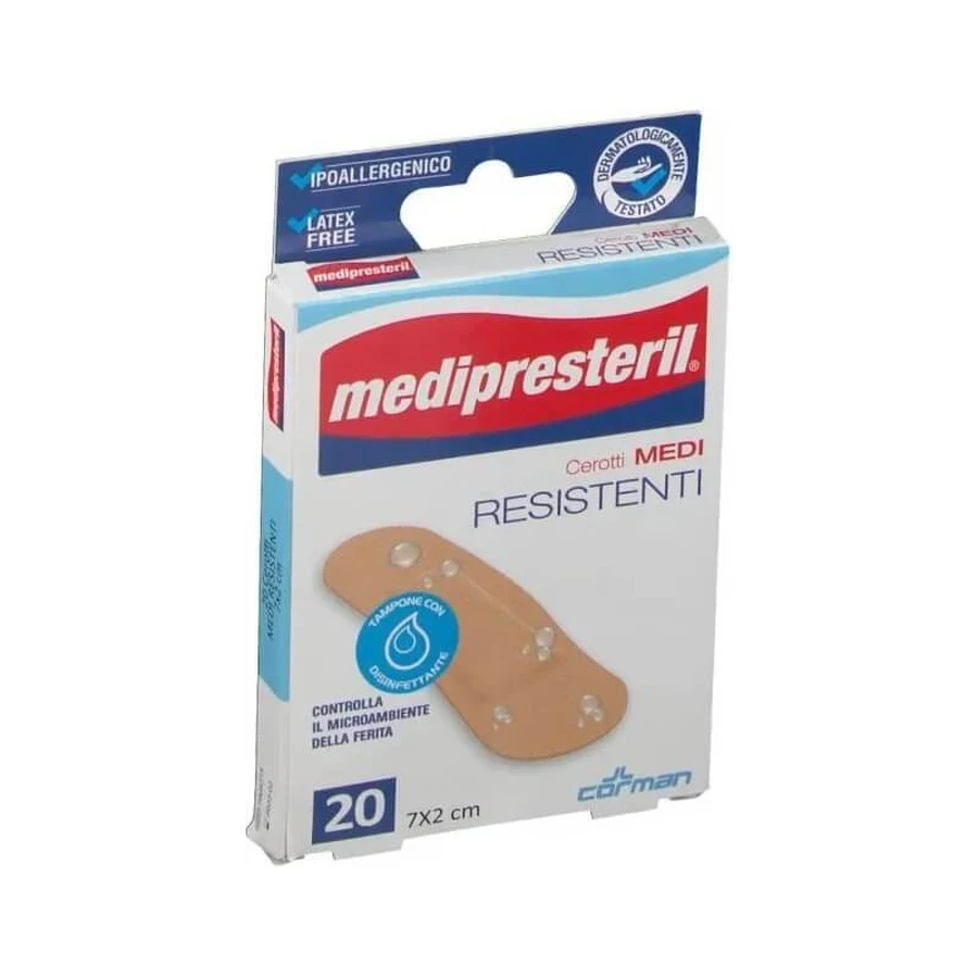 Medipresteril – plasturi de rezistență medie – 20 de plasturi de 7 x 2 cm