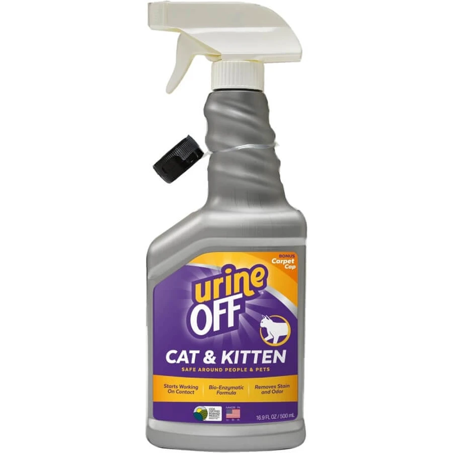 Wonderfood Urine off – produs enzimatic pentru îndepărtarea petelor și mirosurilor de urină de la pisici și pisoi, 500 ml
