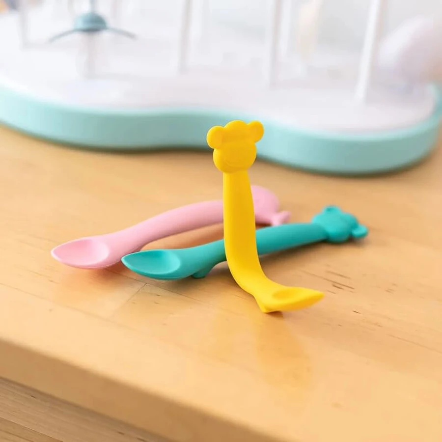 Suavinex Monkey - Silicone Spoon - Yellow