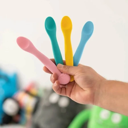 Suavinex Monkey - Silicone Spoon - Yellow