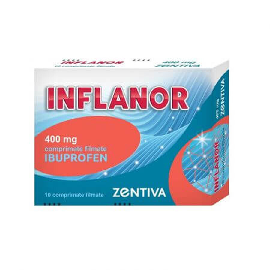 Inflanor, 400 mg, 10 comprimidos recubiertos con película, Zentiva