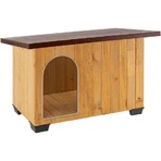 Ferplast Baita 100 - Hondenhok voor buiten, gemaakt van duurzaam hout, met een waterdicht dak en geïsoleerde pootjes, 101 x 56,5 x 64 cm