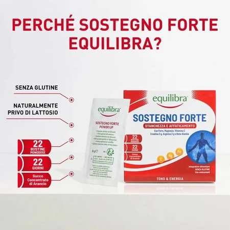 Equilibra – susținere puternică, 22 plicuri – supliment alimentar pentru redarea tonusului și a energiei