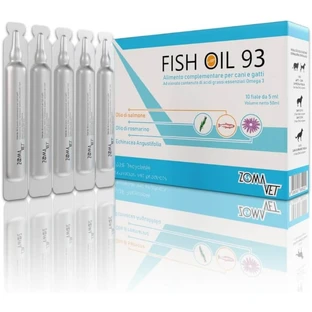 Zoma vet Zomavet Fischöl 93 Lachs – Nahrungsergänzungsmittel für Haustiere, 10 Ampullen à 5 ml