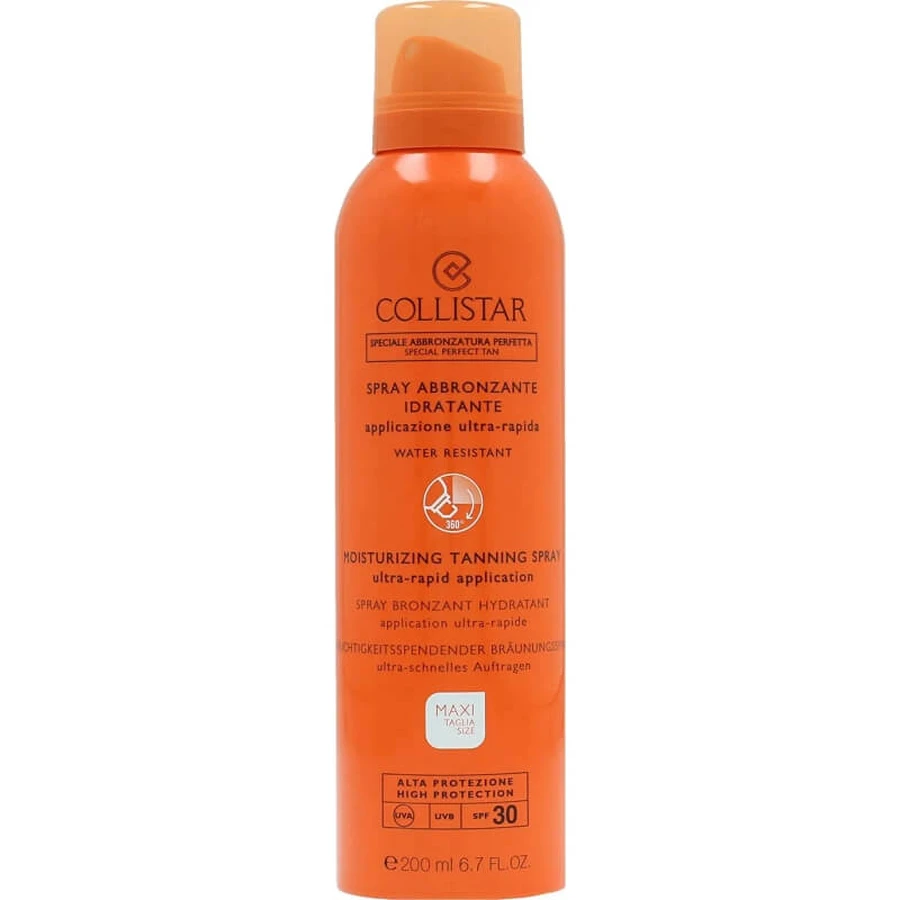 Collistar Crème solaire SPF 30 en spray hydratante pour un bronzage parfait, haute protection, 200 ml