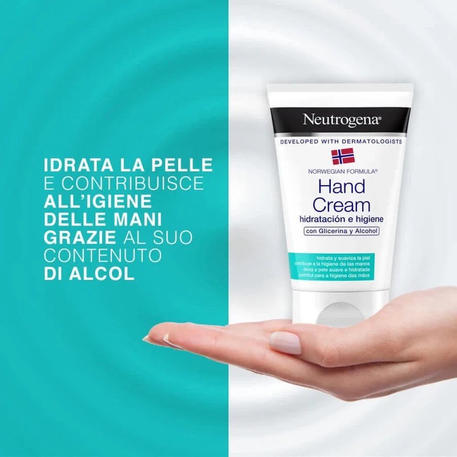 Crema de manos hidratante y desinfectante de Neutrogena, 50 ml