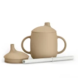 Suavinex Color Essence - Vaso de entrenamiento de silicona 3 en 1, beige