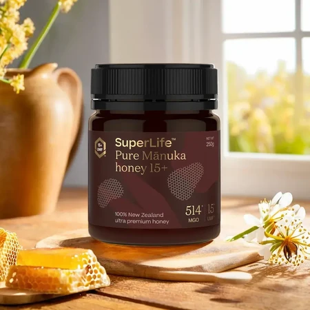 Miere de Manuka UMF15+, MGO514+, 500 g, Superlife
