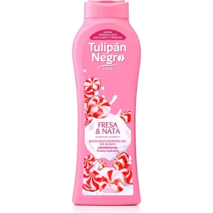 Tulipan negru Gourmand intensity căpșuni &amp; smântână - gel de baie hidratant 650 ml