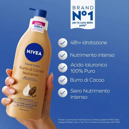 Bálsamo labial nutritivo Nivea - Crema corporal para piel seca, 400 ml