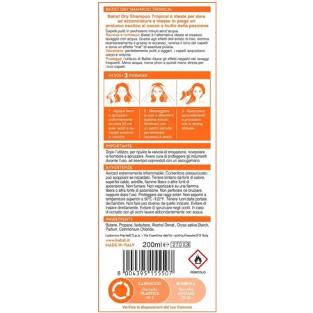 Batist Tropical Exotic Fruits - Dry Shampoo 200 ml