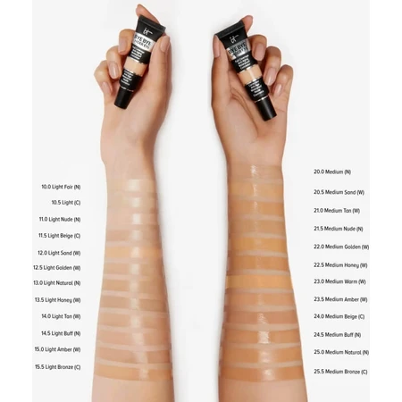 It Cosmetics Bye Bye Under Eye – korektor o pełnym kryciu, wodoodporny – korektor przeciwstarzeniowy – 24.0 Medium Beige (c): ceny i cechy