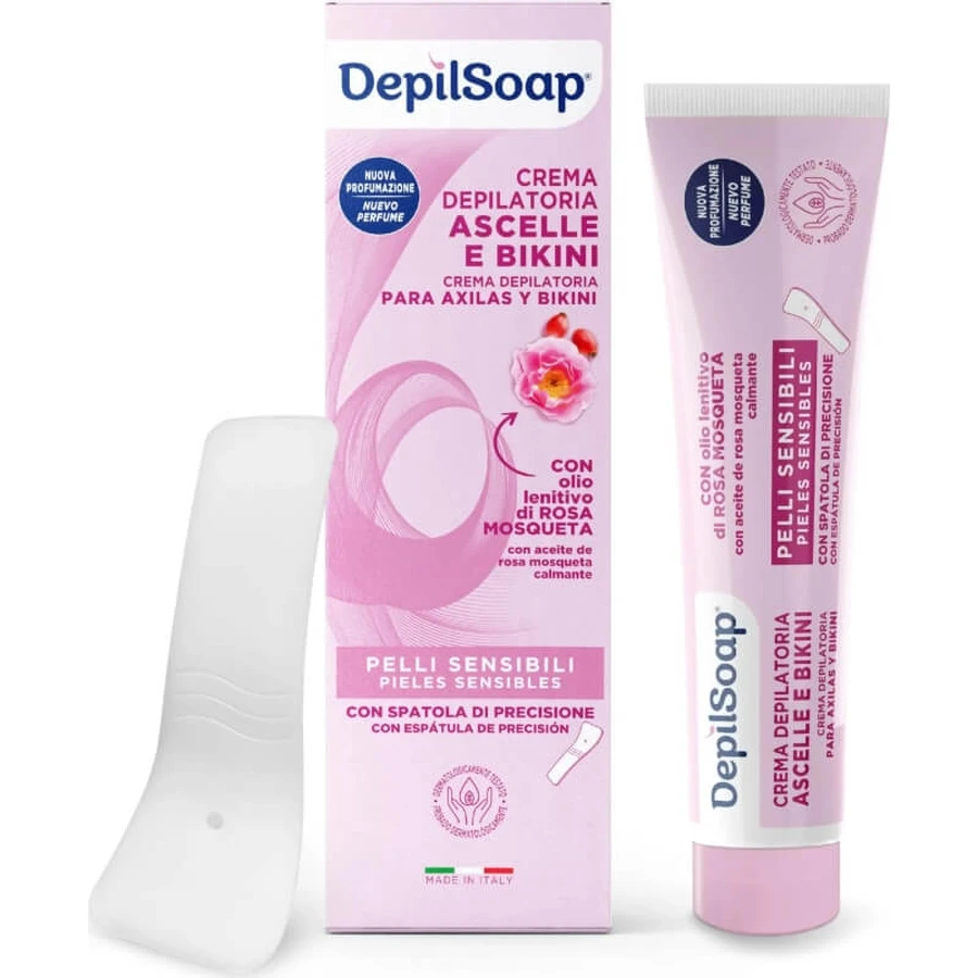 Depilsoap ontharingscrème voor de oksels en de bikinilijn, voor de gevoelige huid, 75 ml