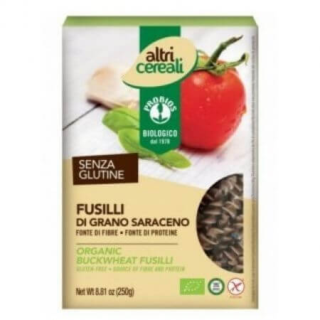 Pasta fusilli de trigo sarraceno bio sin gluten, 250 g, Probios