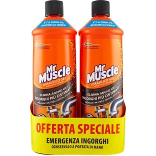 Mr Muscle Gel de curățare pentru instalații sanitare 3 în 1 – pachet de 2 x 1000 ml