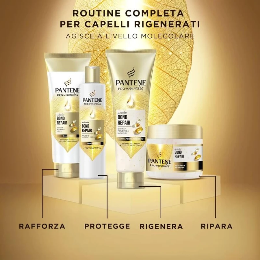 Pantene Molecular Bond Repair – mască intensivă pentru părul deteriorat, 300 ml