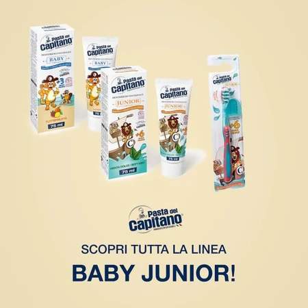 Pasta del capitano Baby – pastă de dinți cu aromă de fructe +3 ani 75 ml
