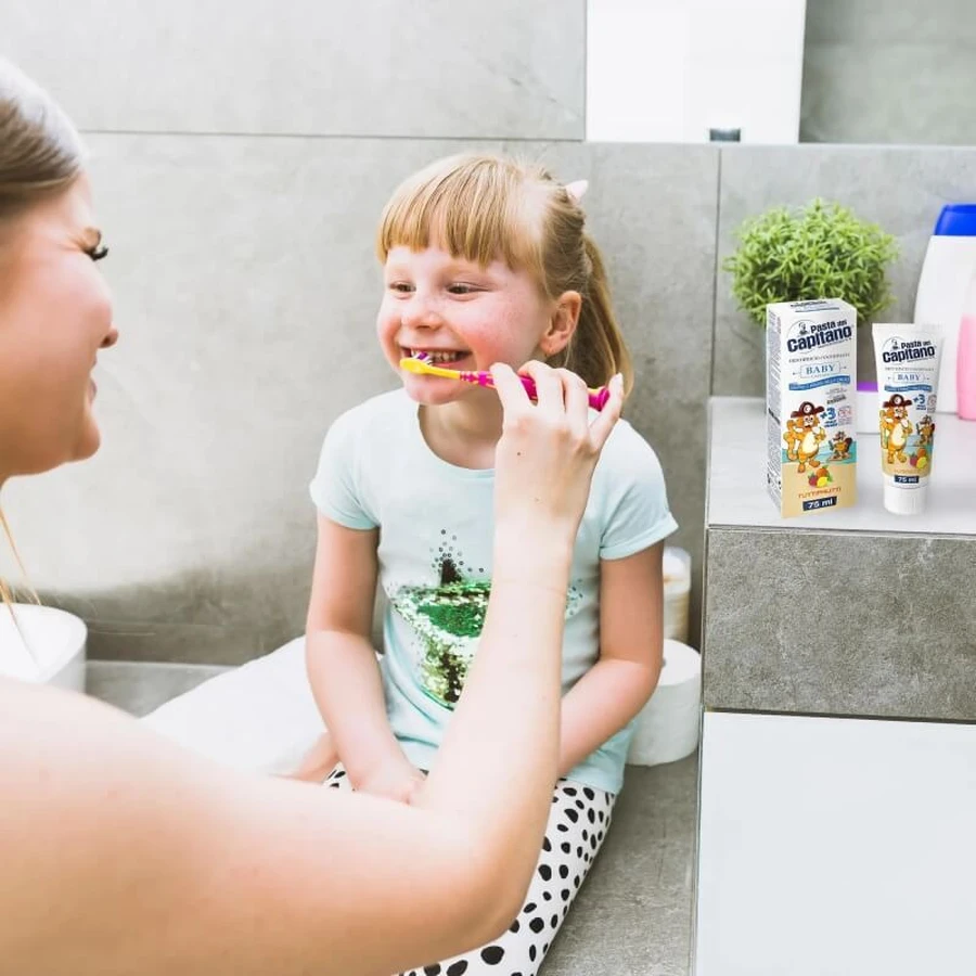 Pasta del capitano Baby – pastă de dinți cu aromă de fructe +3 ani 75 ml
