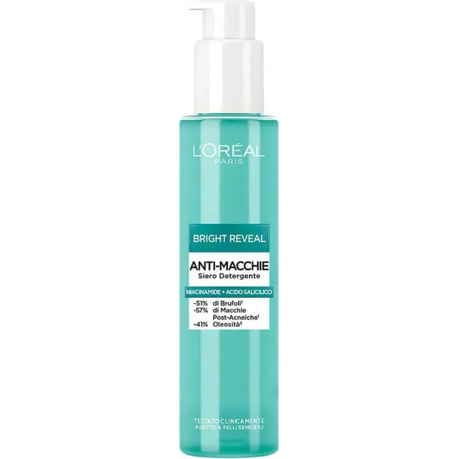 L'Oréal Paris Bright Reveal - Reinigingsgel-serum tegen donkere vlekjes, 150 ml