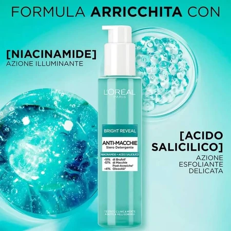 L'Oréal Paris Bright Reveal - Reinigingsgel-serum tegen donkere vlekjes, 150 ml