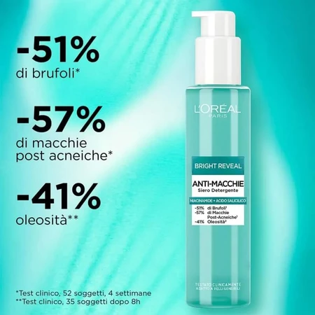 L'Oréal Paris Bright Reveal - Reinigingsgel-serum tegen donkere vlekjes, 150 ml