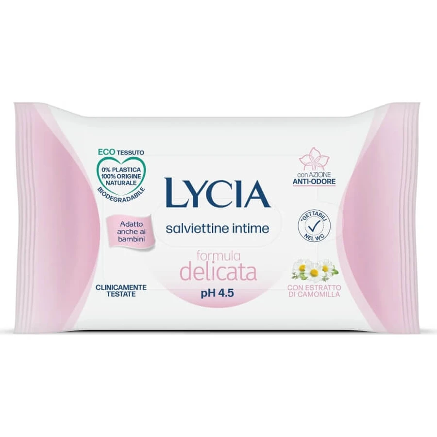 Lycia Protecție calmantă pH 3,5 – 12 șervețele intime