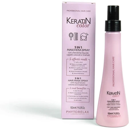 Phytorelax Keratin Color 5 în 1, mască sub formă de spray, 150 ml