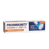 Proimmunity Vitamine C + Zinc + D3, 20 comprimés effervescents, Fiterman