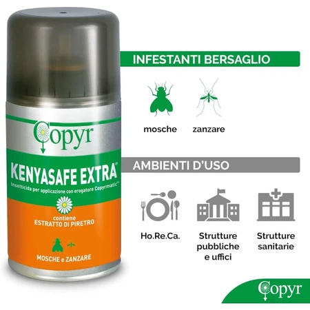 Copyr Kenyasafe Extra - Insecticide for mosquitoes, flies, and other flying insects, 1 250-ml can