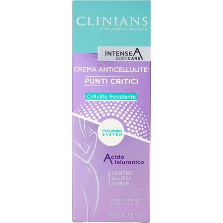 Clinians – intensywny krem antycellulitowy do obszarów problemowych — brzuch, pośladki i uda — 150 ml: ceny i cechy