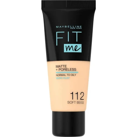Maybelline Fit Me Matte & Poreless - Vloeibare foundation - Nr. 112 Soft Beige
