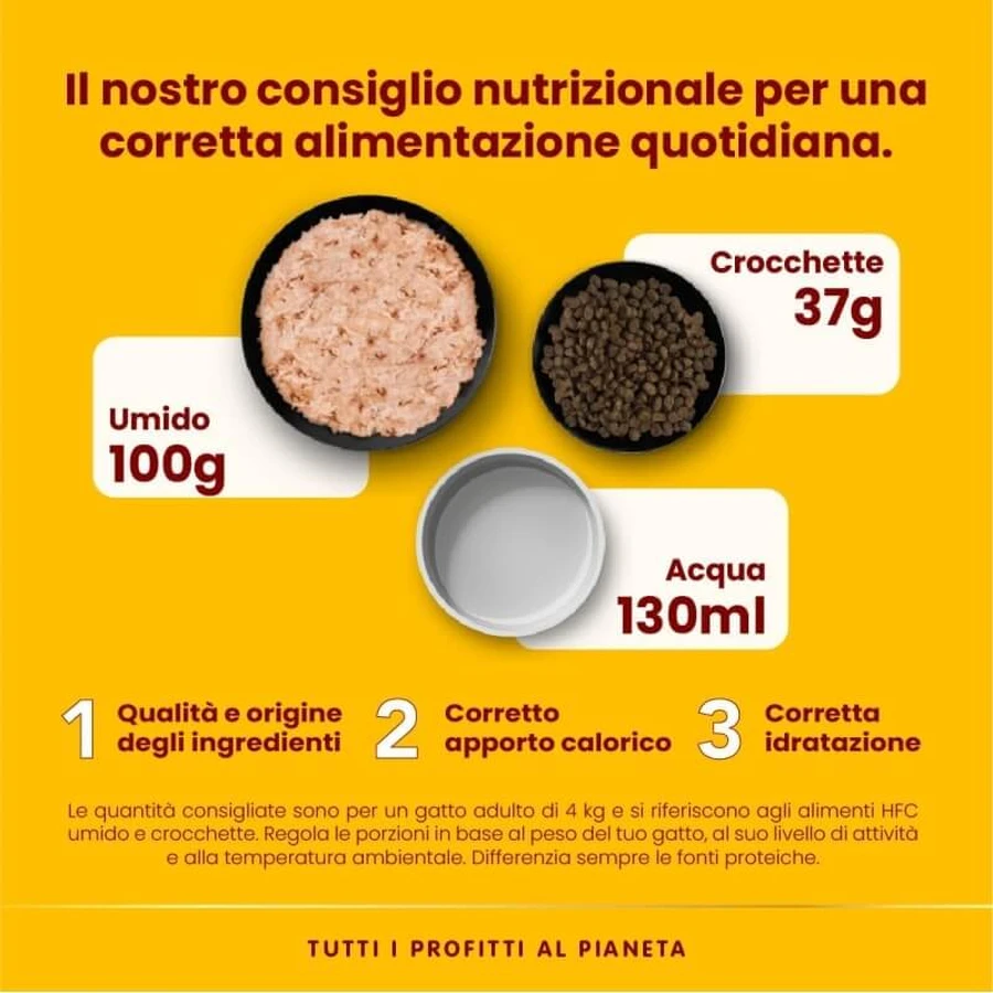 Almo Nature HFC Pollo y atún para gatos esterilizados - Alimento complementario para gatos adultos esterilizados, 50 g