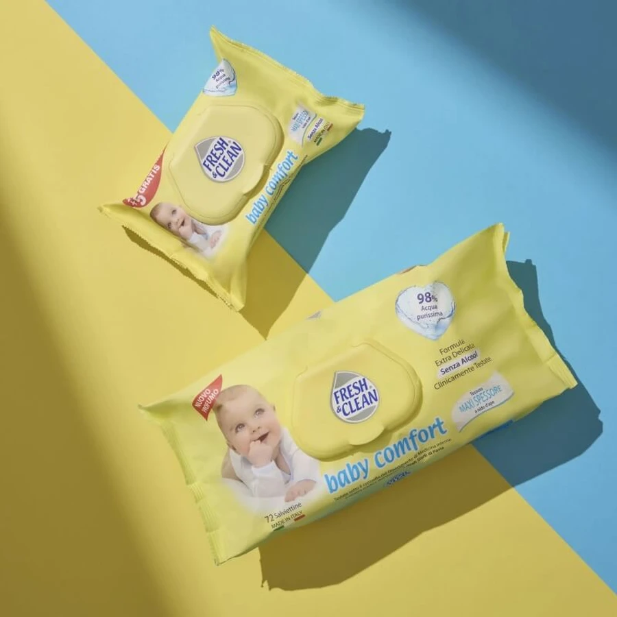 Fresh &amp; clean pentru copii - 72 de șervețele umede