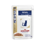 Royal Canin Veterinary Diet Renal Pollo - Comida húmeda para gatos, 12 bolsitas de 85 g cada una