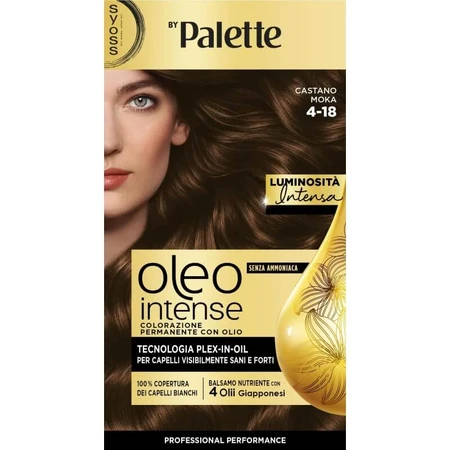 Tinte para el pelo Syoss Oleo Intense - Tinte permanente n.º 4-18, marrón moca