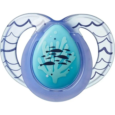 Tommee Tippee Closer to Nature – 2 suzete de noapte din silicon pentru 6–18 luni – culori asortate