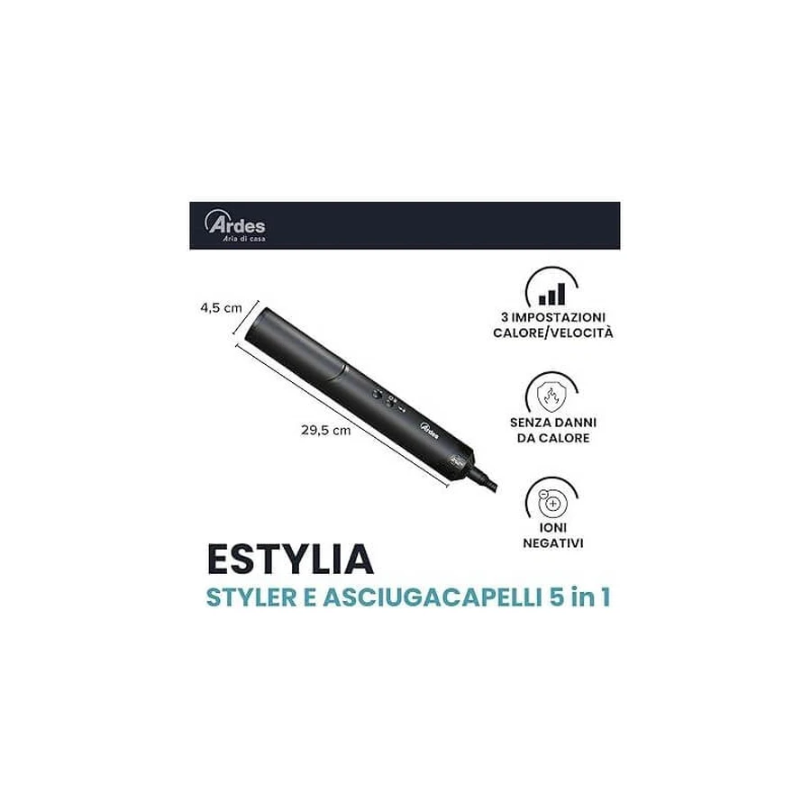 Ardes Estylia arphon03 – uscător de păr multifuncțional 5 în 1 – negru