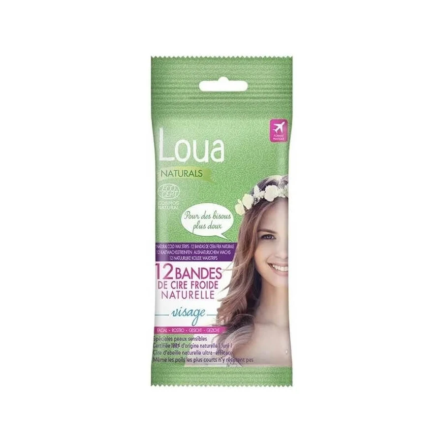 Loua Naturals Face – 12 Haarentfernungsstreifen für das Gesicht