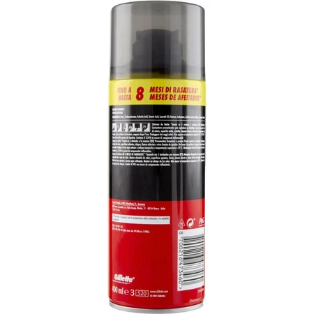 Gillette schiuma da barba profumo originale 400 ml