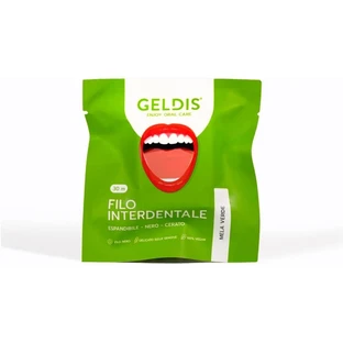 Geldis Green Apple - Fil dentaire extensible ciré noir, 30 mètres