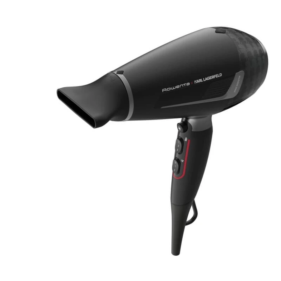 Rowenta X Karl Lagerfeld K/Pro Stylist-haardroger, 2200 W professionele wisselstroommotor, ultrasnel drogen – zwart