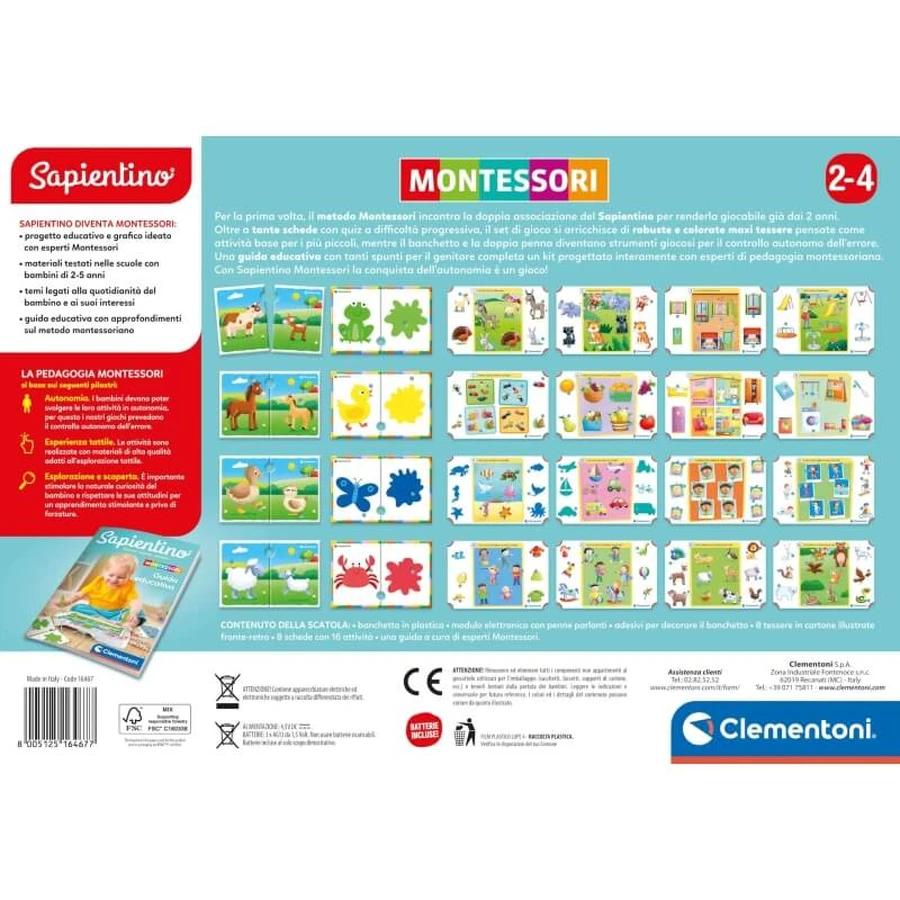 Clementoni Sapientino Montessori – zestaw edukacyjno-rozrywkowy dla dzieci w wieku 2–4 lat: ceny i cechy