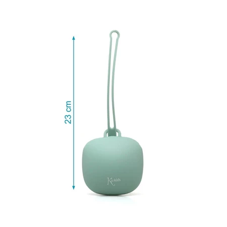 Porte-tétine en silicone Kiokids, couleur sauge, à partir de 0 mois